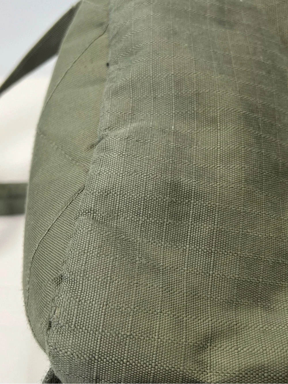 Distressed Adidas Mini Backpack Olive Green Broken in- AS IS